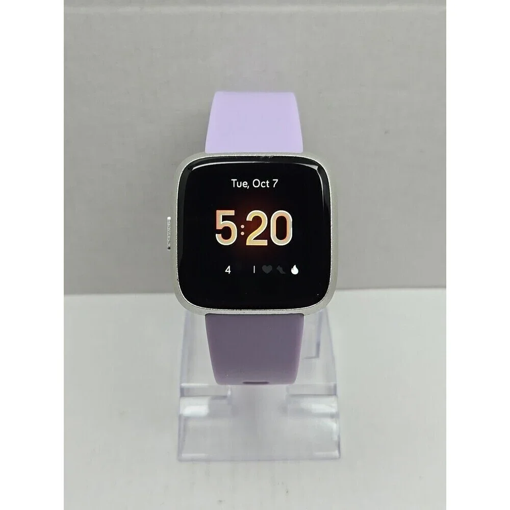 Fitbit Versa Lite Smartwatch Activity Tracker Heart Rate GPS Silver No Charger